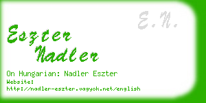 eszter nadler business card